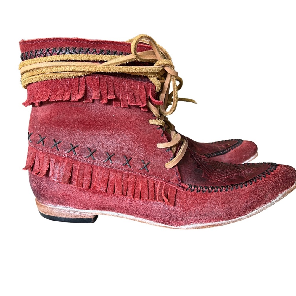 FREEBIRD RED MOCASSINS